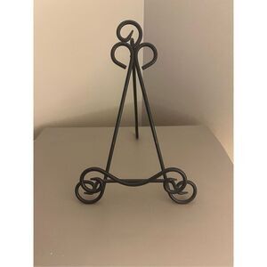 Black Metal 12" Tabletop Book Photo Plate Other Display Folding Easel
